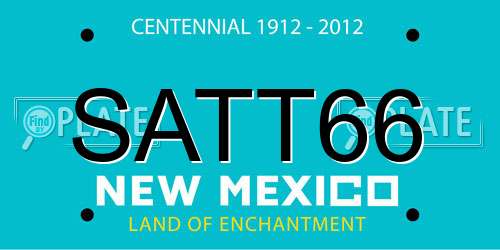 SATT66 New Mexico License Plate