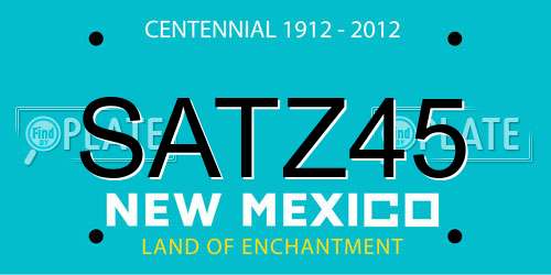 SATZ45 New Mexico License Plate