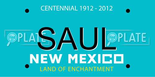 SAUL New Mexico License Plate