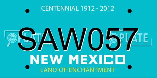 SAW057 New Mexico License Plate