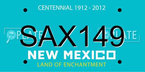 SAX149 New Mexico License Plate