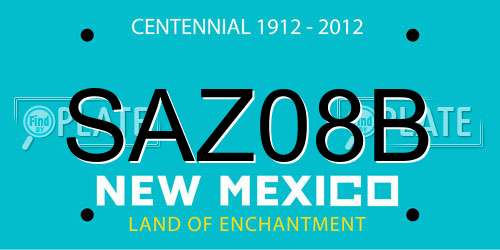 SAZ08B New Mexico License Plate