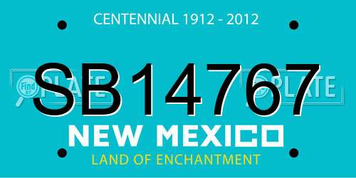 SB14767 New Mexico License Plate