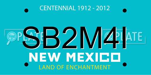 SB2M4I New Mexico License Plate