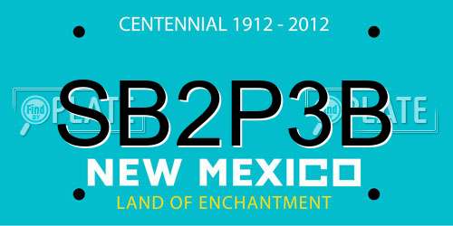 SB2P3B New Mexico License Plate