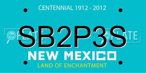 SB2P3S New Mexico License Plate