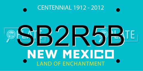 SB2R5B New Mexico License Plate