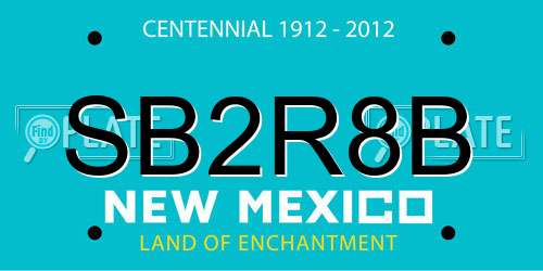 SB2R8B New Mexico License Plate