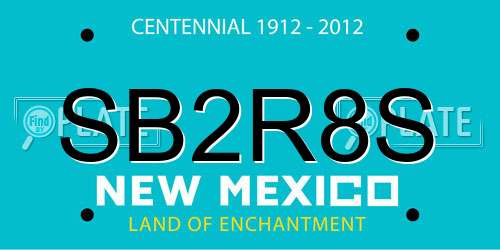 SB2R8S New Mexico License Plate
