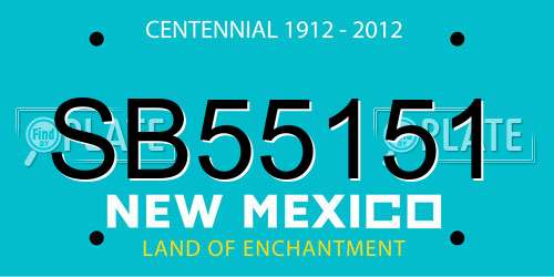 SB55151 New Mexico License Plate
