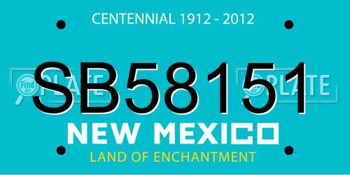 SB58151 New Mexico License Plate