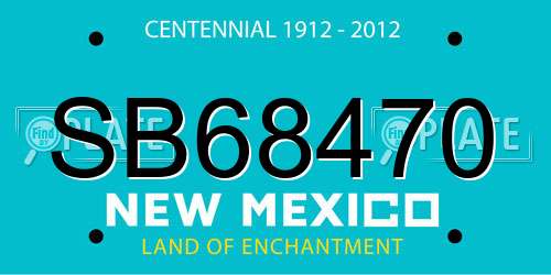 SB68470 New Mexico License Plate