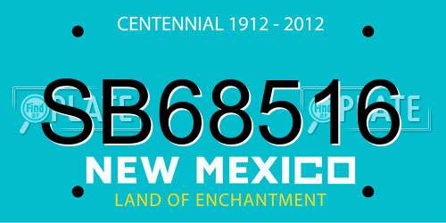 SB68516 New Mexico License Plate