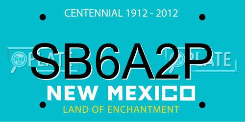 SB6A2P New Mexico License Plate