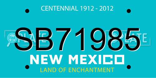 SB71985 New Mexico License Plate