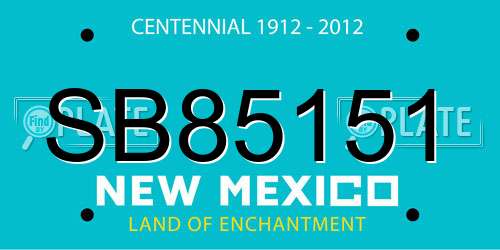 SB85151 New Mexico License Plate