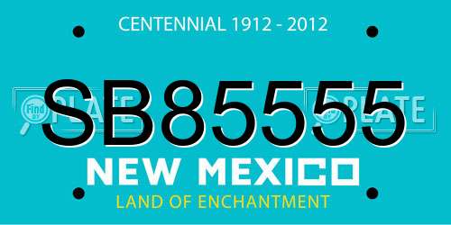 SB85555 New Mexico License Plate