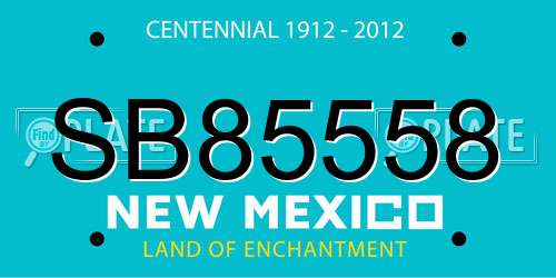 SB85558 New Mexico License Plate