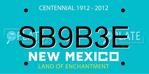 SB9B3E New Mexico License Plate