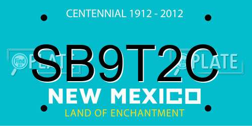 SB9T2C New Mexico License Plate