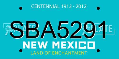 SBA5291 New Mexico License Plate