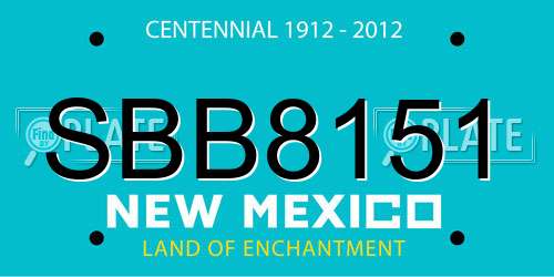 SBB8151 New Mexico License Plate