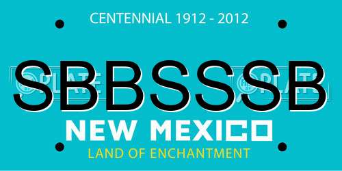 SBBSSSB New Mexico License Plate