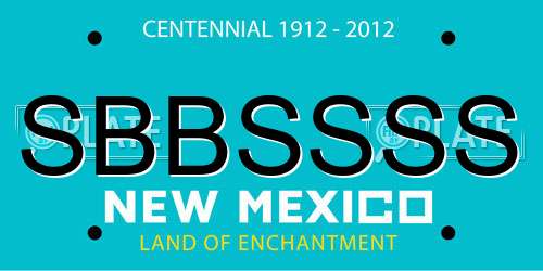 SBBSSSS New Mexico License Plate