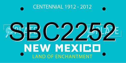 SBC2252 New Mexico License Plate