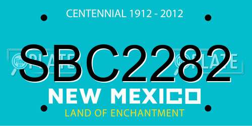 SBC2282 New Mexico License Plate