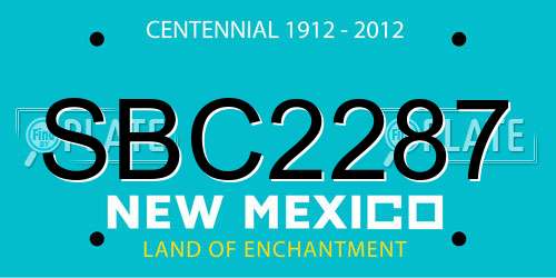 SBC2287 New Mexico License Plate