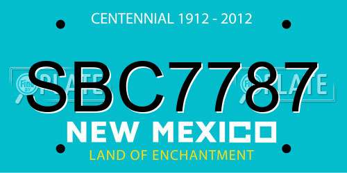 SBC7787 New Mexico License Plate