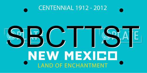 SBCTTST New Mexico License Plate