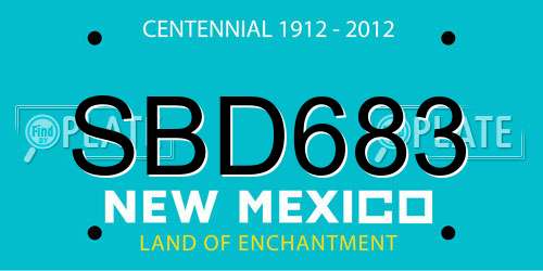 SBD683 New Mexico License Plate