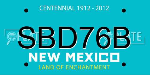 SBD76B New Mexico License Plate