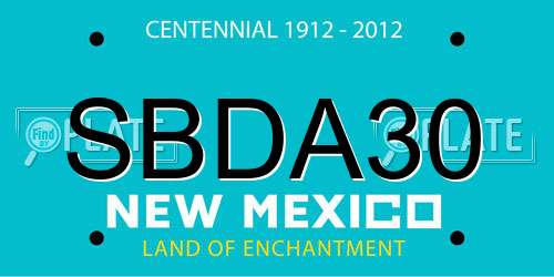 SBDA30 New Mexico License Plate