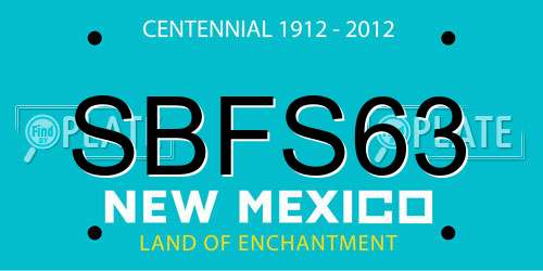 SBFS63 New Mexico License Plate