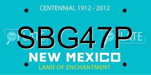 SBG47P New Mexico License Plate