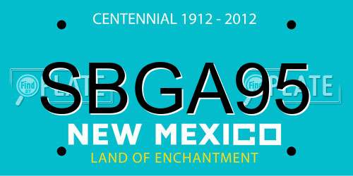 SBGA95 New Mexico License Plate