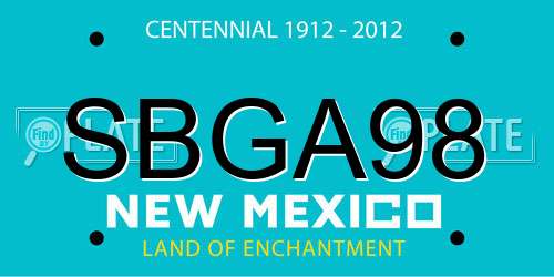 SBGA98 New Mexico License Plate