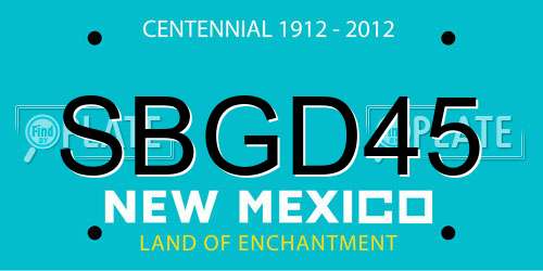 SBGD45 New Mexico License Plate