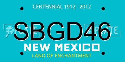 SBGD46 New Mexico License Plate