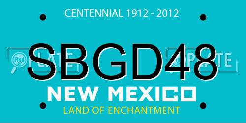 SBGD48 New Mexico License Plate
