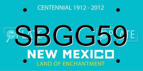 SBGG59 New Mexico License Plate