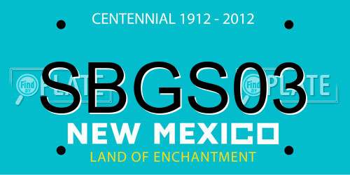 SBGS03 New Mexico License Plate