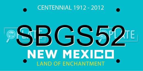 SBGS52 New Mexico License Plate