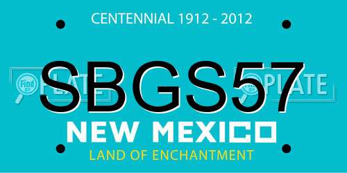 SBGS57 New Mexico License Plate