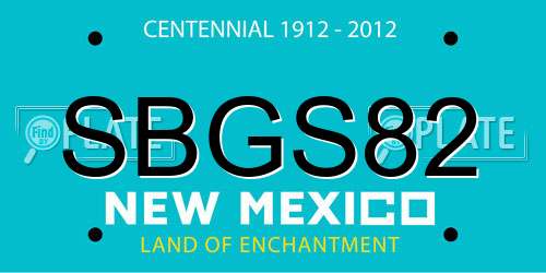 SBGS82 New Mexico License Plate