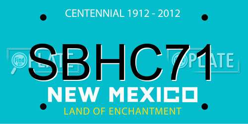 SBHC71 New Mexico License Plate