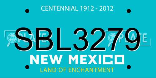 SBL3279 New Mexico License Plate
